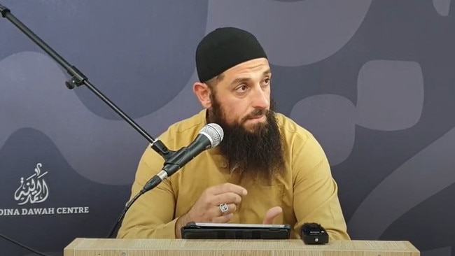 Abu Ousayd, also known as Wissam Haddad, gives a sermon posted to the centre's YouTube account on October 21 where he says ‘if all Muslims spat on Israel, the Jews would drown’.