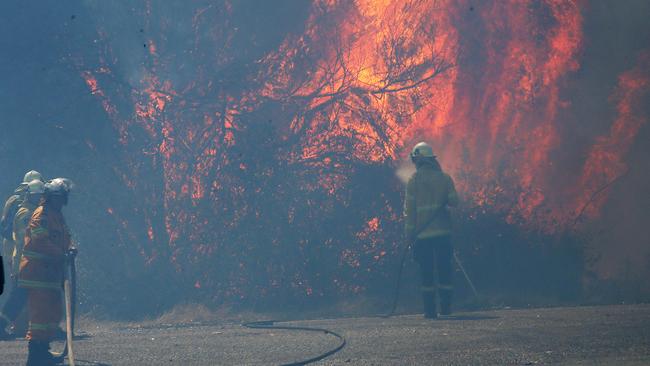 An out of control bushfire at North Rothbury is being investigated. Picture: Peter Lorimer.