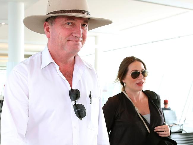 Still causing headaches for the PM ... Barnaby Joyce and his pregnant partner Vikki Campion. Picture: Kym Smith