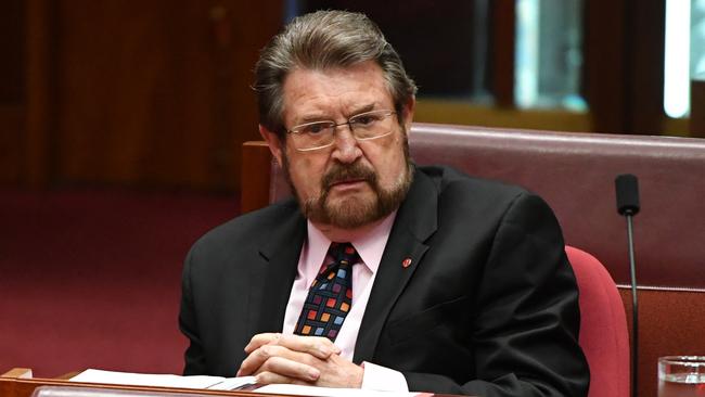 Derryn Hinch in the Senate chamber. Picture: AAP.