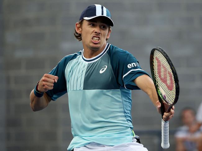 Alex de Minaur is bringing “energy and intensity” to his US Open charge. Picture: Mike Stobe/GETTY