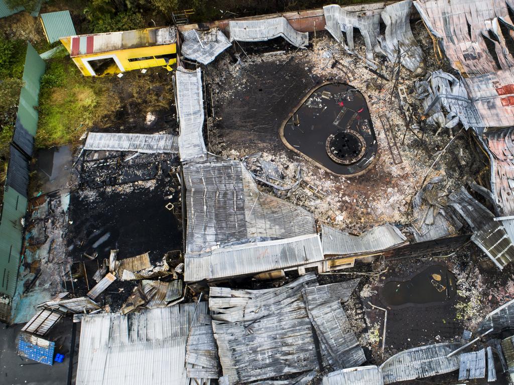 The Big Brother house on the Gold Coast after last weeks fire.