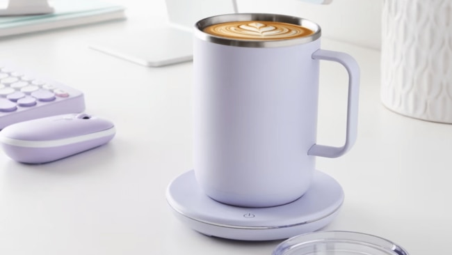 Kmart’s mug warmer is the perfect office companion. Image: Supplied