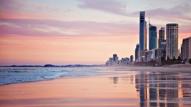 Beautiful scene of the Gold Coast city skyline and ocean, this picture has more brightness and depth of colour