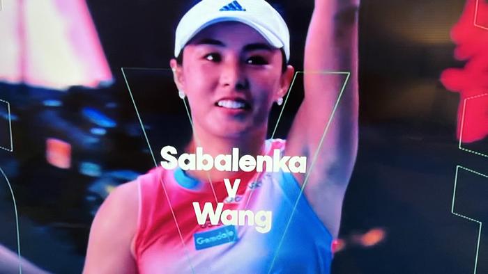 ESPN showed Wang Qiang instead of Wang Xinyu in a promo. Picture: The Tennis Podcast / Twitter
