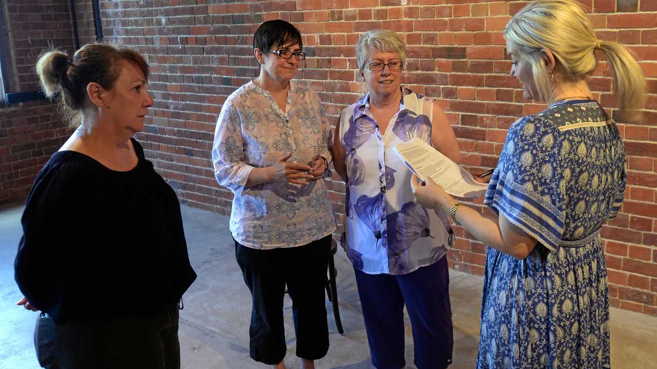 Sick father finally gets to see his daughter wed her wife | The Courier Mail