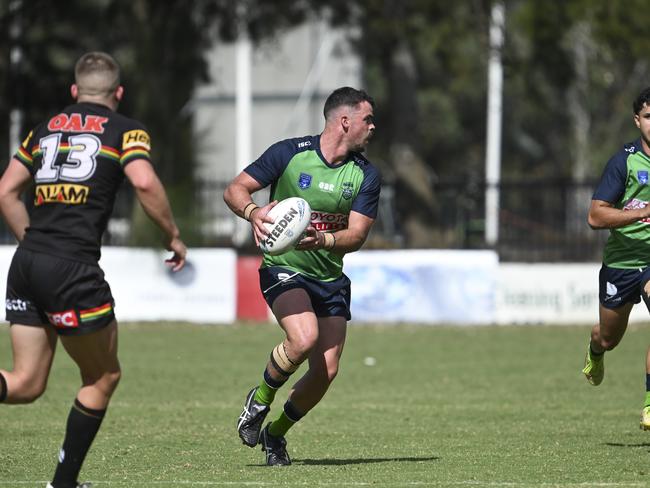 CANBERRA, AUSTRALIA, NewsWire Photos. MARCH 9, 2024: UNE SG Ball Cup - NSWRL Junior Reps Round Six Canberra Raiders vs Penrith Panthers at Raiders Belconnen in Canberra. Picture: NCA NewsWire / Martin Ollman