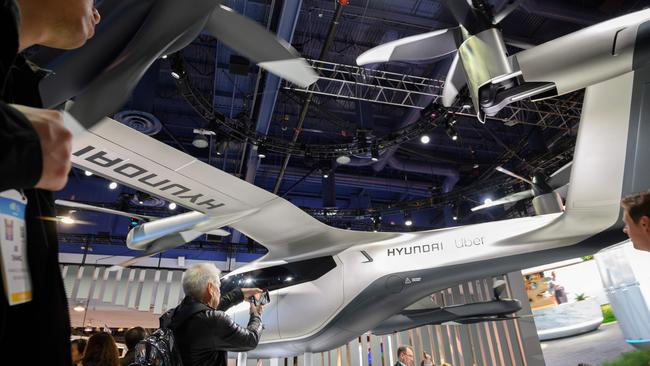 The Hyundai S-A1 electric Urban Air Mobility concept at CES. Picture: Robyn Beck / AFP