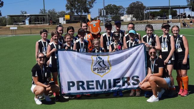 The Wests team that won the D-Grade grand final at the Ipswich Hockey Complex. Picture: David Lems