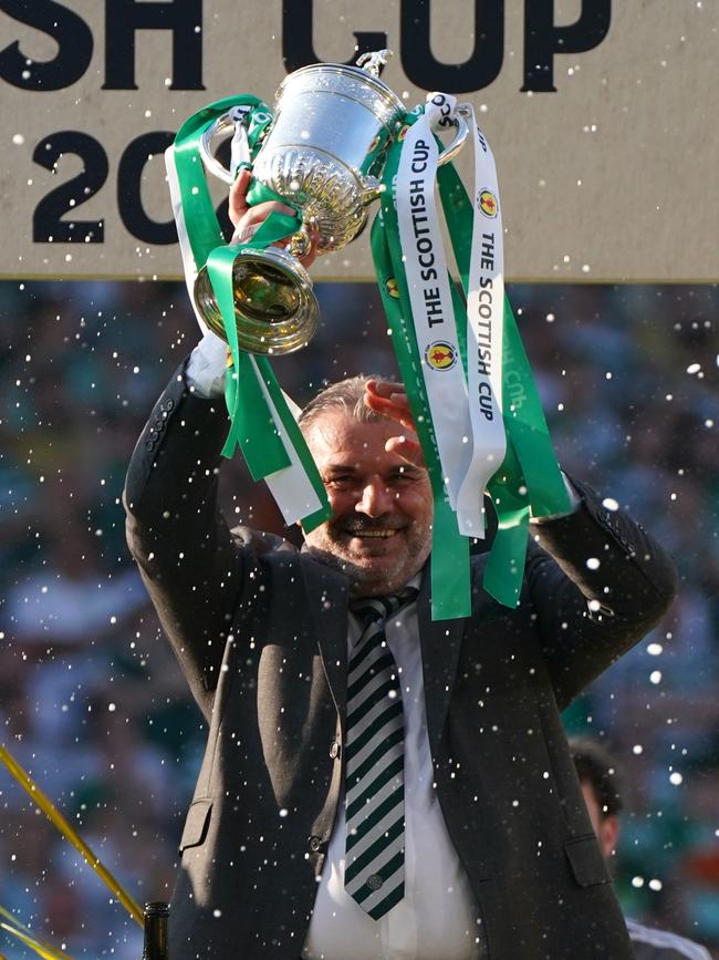 And after winning the 2023 Scottish Cup with Celtic. (Photo by Andrew Milligan/PA Images via Getty Images)