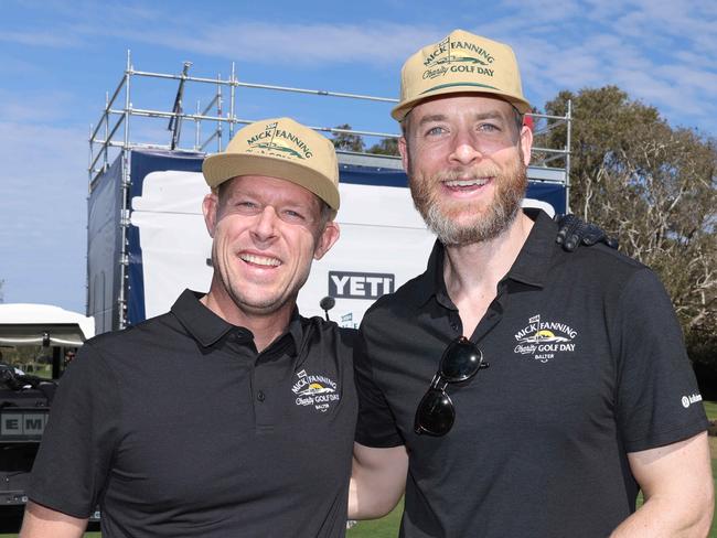 Mick Fanning and Hamish Blake at The Mick Fanning Charity Golf Tournament 2024 at Coolangatta Tweed Heads Golf Course for Gold Coast at Large. Picture, Portia Large.
