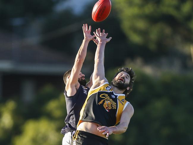 Rosebud’s Nick Batsanis (left) injured his hamstring on Saturday.