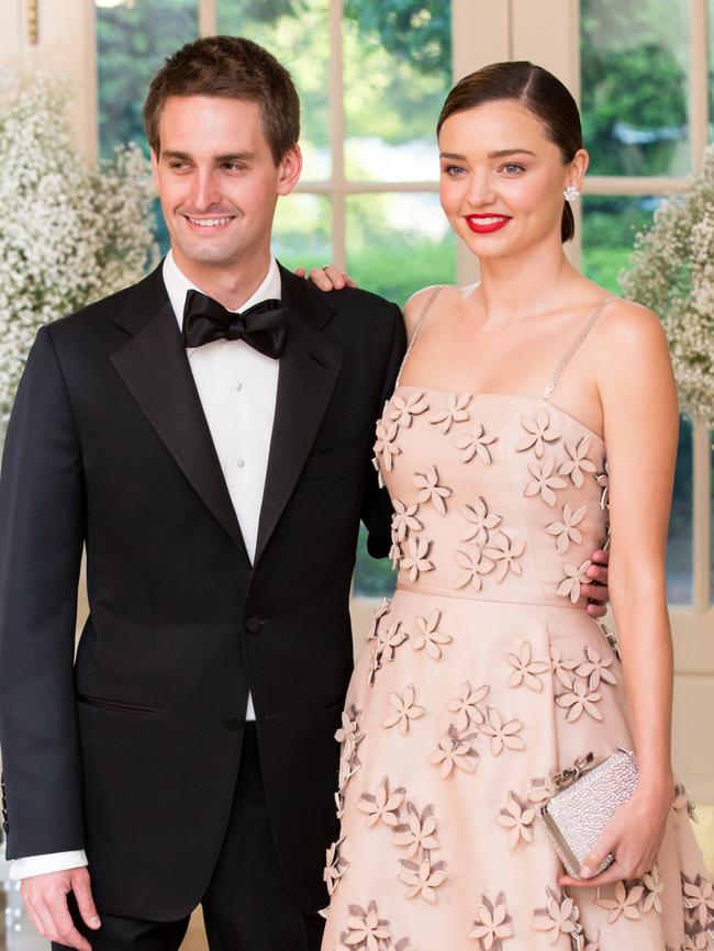 Snapchat CEO Evan Spiegel and Miranda Kerr are having a second child.