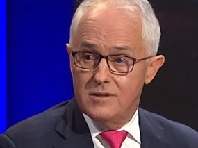 Hot debate was sparked on Q&A around climate change and the cashless card. Pictured is former PM Malcolm Turnbull.