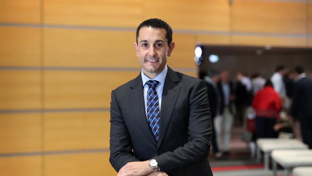 Opposition Leader David Crisafulli at the LNP State Council at the Brisbane Convention Centre. Picture: Liam Kidston