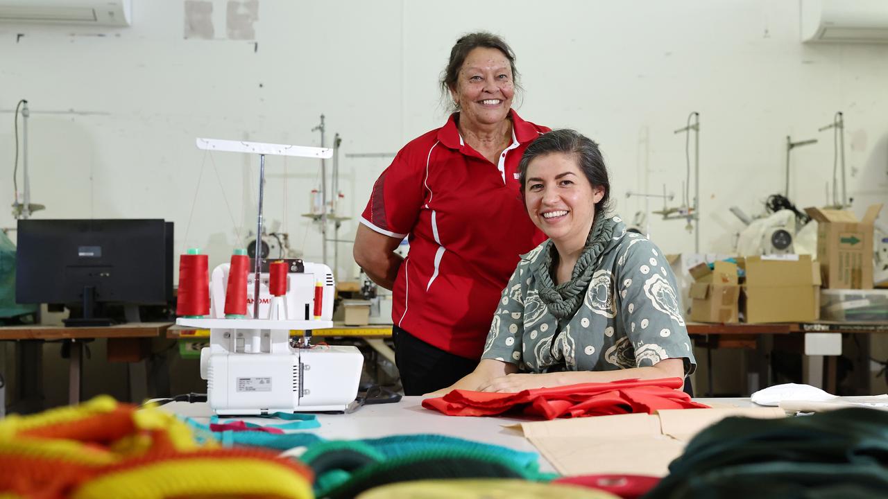 Ms Flinders and Ms Lee. Picture: Brendan Radke