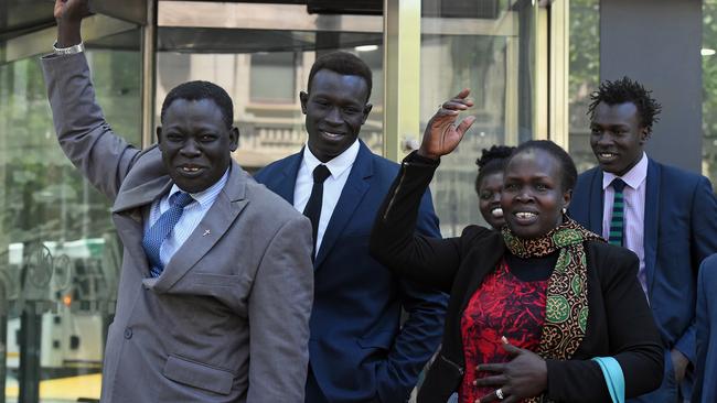 Majak Daw leaves the County Court after he was found not guilty of rape. Picture: Andy Brownbill