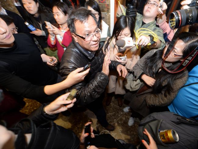 Relatives of the passengers arrive at the Metro Park Lido Hotel in Beijing hours after the disappearance.  According to the airline, 153 Chinese citizens were among the passengers on the flight, which was a codeshare with China Southern Airlines.