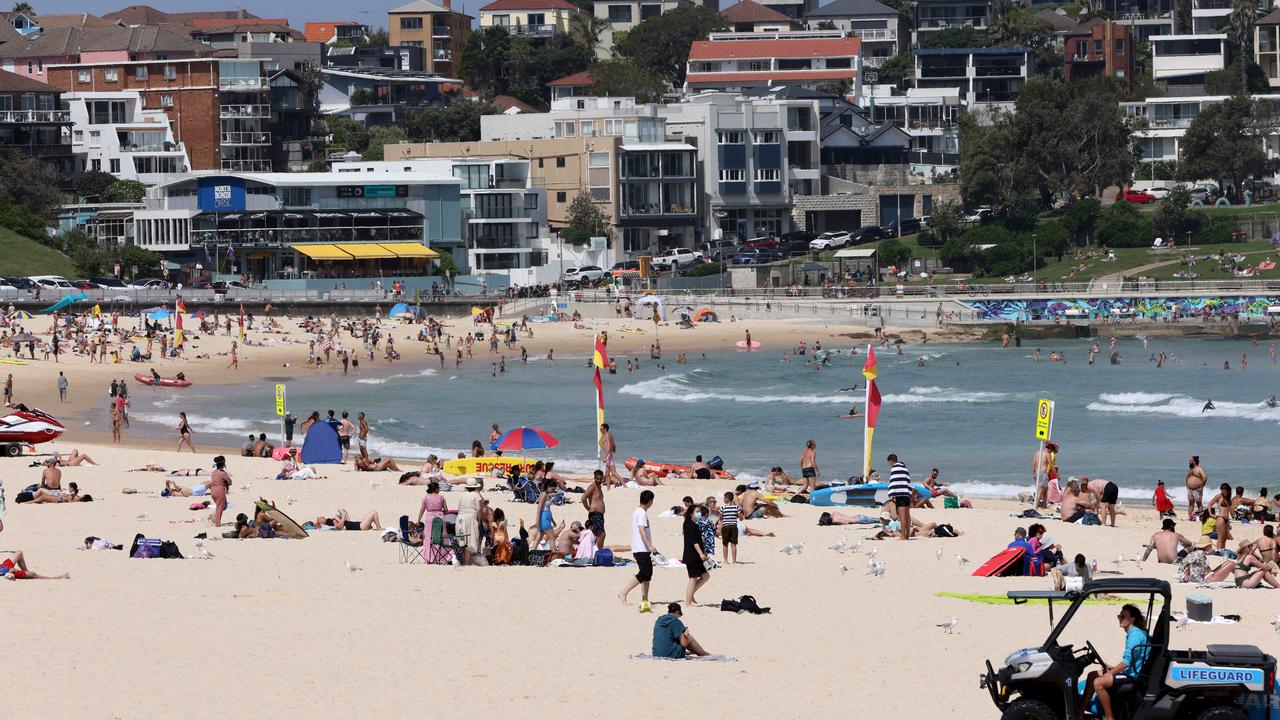 Bondi Beach would normally be crowded like this on a Sunday.