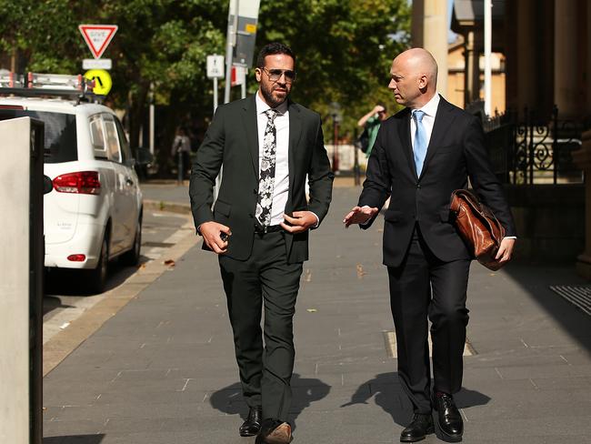 Westpac $500 fraud case against Forum FinancesÃ (L-R) Vince Tesoriero with his Lawyer as they leave the Sydney Federal Court today. Jane Dempster/The Australian.