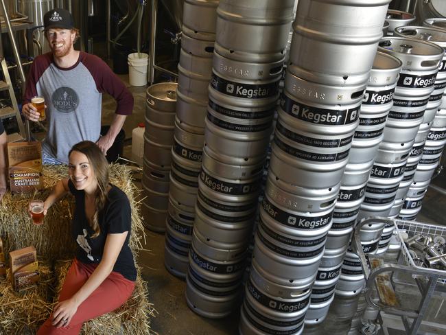 Modus Operandi' brewery owners Grant and Jaz Jaz Wearin. Picture: Troy Snook