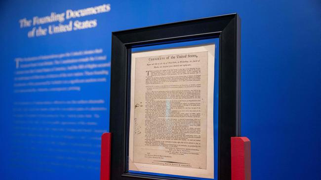 The Bill of Rights is enshrined in the US consciousness but did not prevent slavery. Picture: AFP