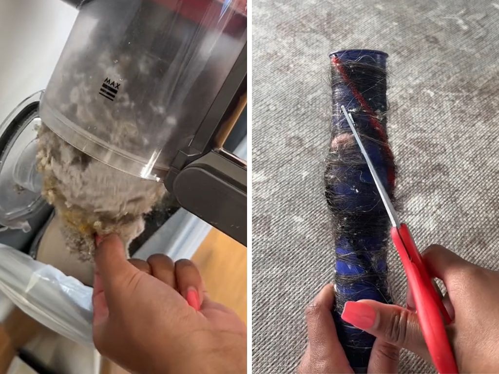 Make sure you're getting the most out of your vacuum cleaner by cleaning it regularly. Pictures: TikTok/@tidycademypro.