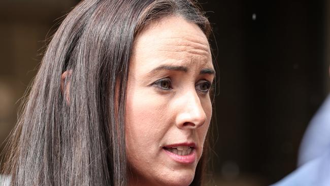 Sue Neill-Fraser's daughter Sarah Bowles leaves day 2 of the Sue Neill-Fraser appeal hearing at the Supreme Court of Tasmania. Picture: Zak Simmonds