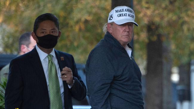 Donald Trump has returned to the White House after spending the morning playing golf. Picture; Getty Images.