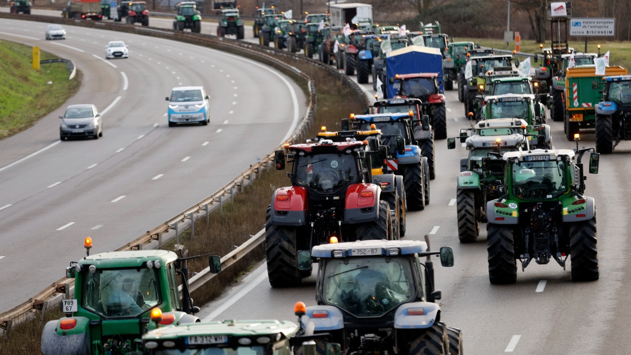 French farmers block major roads around Paris as protests continue