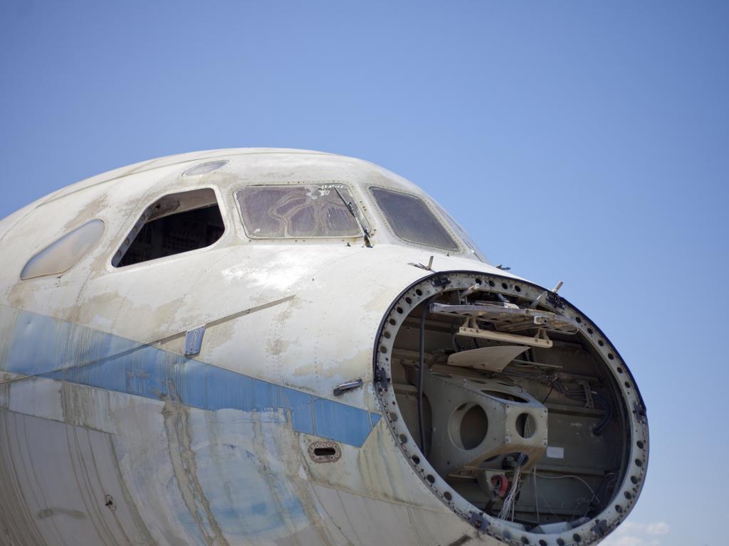 A relic of the past at the abandoned airport. Picture: Athanasios Gioumpasis/Getty Images