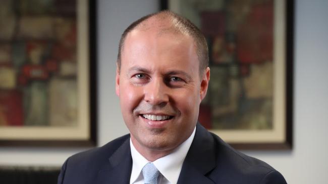 Treasurer Josh Frydenberg in his Canberra office. Picture: Kym Smith