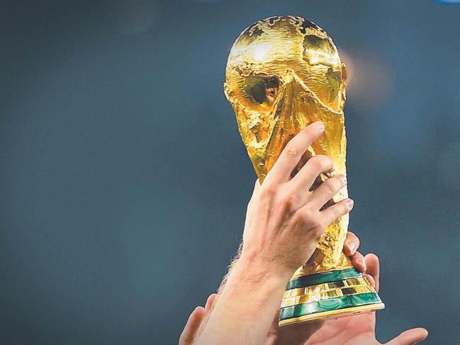 RIO DE JANEIRO, BRAZIL - JULY 13: A close up of the World Cup trophy after the 2014 FIFA World Cup Brazil Final match between Germany and Argentina at Maracana on July 13, 2014 in Rio de Janeiro, Brazil. (Photo by Laurence Griffiths/Getty Images)