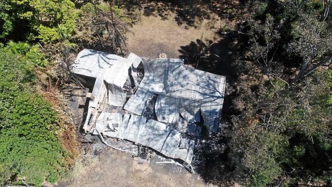 GUTTED: The remains of the house that burnt down at Wilson's Pocket last weekend. Picture: PHILIPPE COQUERAND