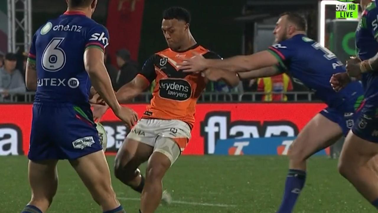 Capewell was there before the kick. Photo: Fox Sports