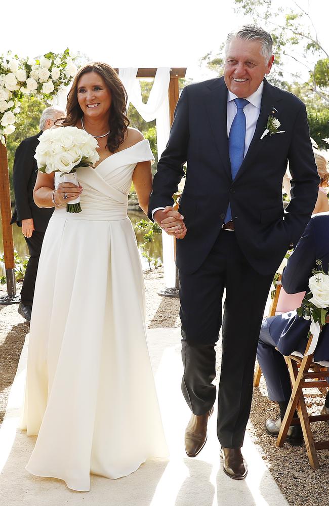 Ray Hadley married Sophie Baird at Saddles in Mt White in March. Picture: Sam Ruttyn