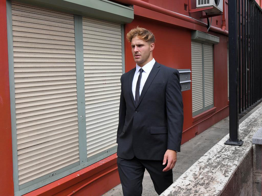 NRL star Jack de Belin has denied sexually assaulting a 19-year-old woman inside a North Wollongong unit. Picture: NCA NewsWire/Simon Bullard.