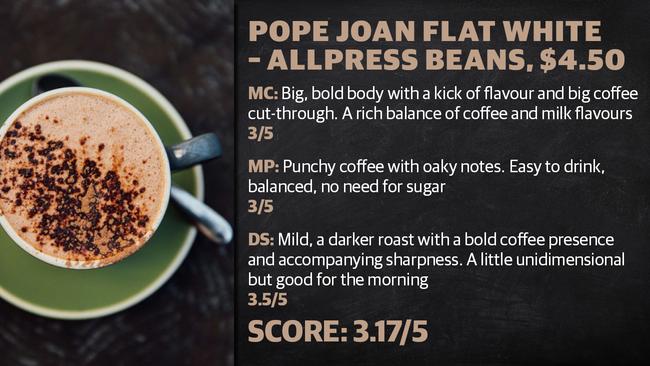 Pope Joan flat white.