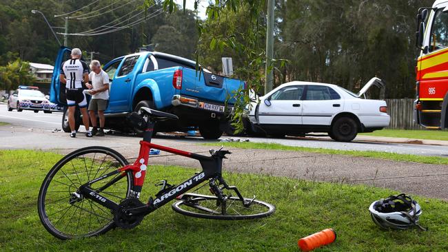 The crash scene on Galleon Way. Photo: David Clark