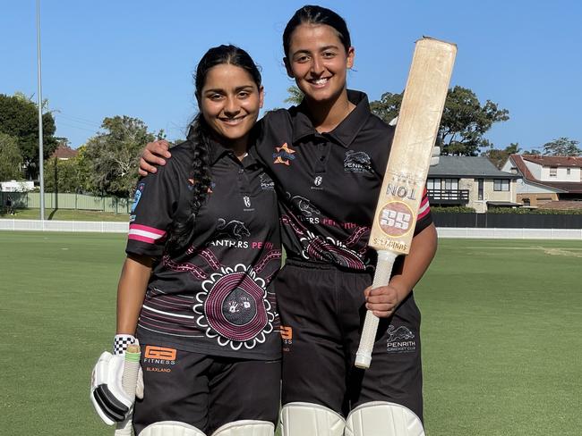 Recovery specialists: (L-R) Sukhmandeep Dhaliwal and Japleen Kaur put Penrith back on track in round 10. Photo: Jason Hosken, NewsCorp – NewsLocal