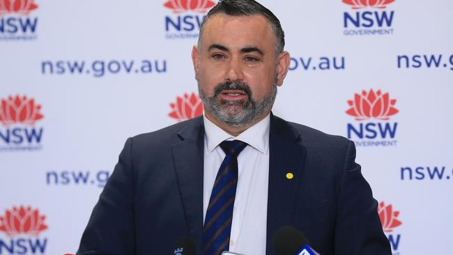 NSW Deputy Premier John Barilaro supports a compulsory Covid jab for politicians. Picture: NCA NewsWire / Christian Gilles