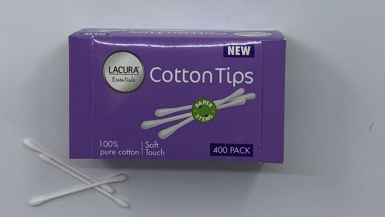 Aldi cotton buds are made with paper stems to reduce plastic waste.