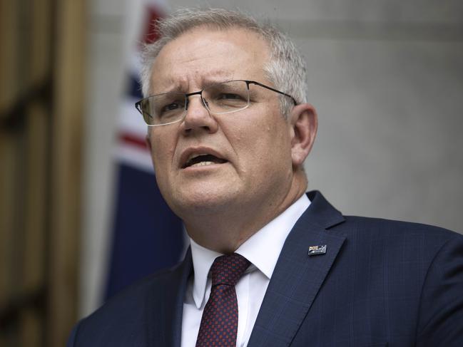 The Prime Minister Scott Morrison at Parliament House Canberra. Picture: NCA NewsWire / Gary Ramage