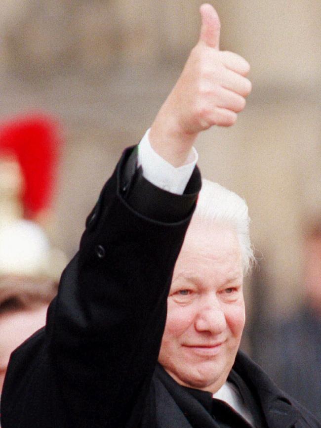 Russian president Boris Yeltsin in 1996. Picture: AP Photo/Lionel Cironneau