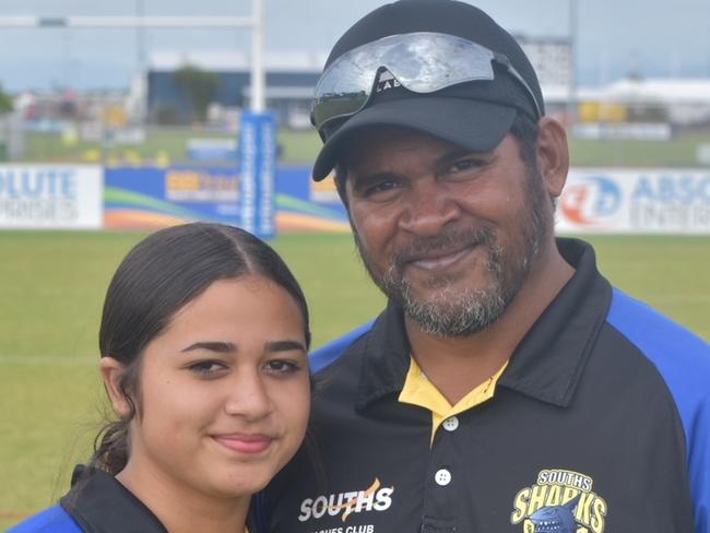 Mikayla (L) and Naton Pitt will play and coach in the girls U14s grand final at BB Print Stadium on Saturday. Picture: Matthew Forrest