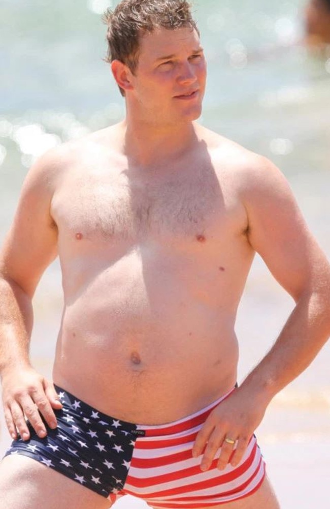 Chris Pratt ... proud to own a dad bod between movies. Picture: Splash News