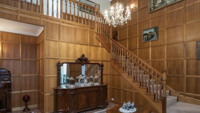 Inside the Redland Bay mansion’s foyer at Wallaby Rd.