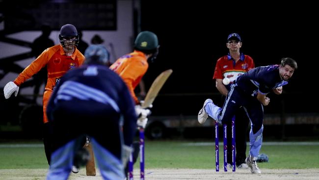 Barrier Reef Big Bash Game 1: Badgers v Hurricanes at Griffiths Park. Hurricanes' Peter Beal. Picture: Stewart McLean