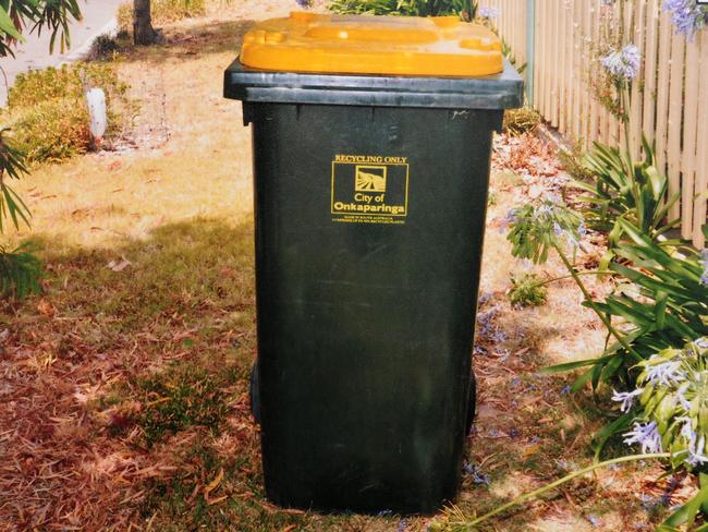 The wheelie bin where Allan Lee Ryan’s body was dumped.