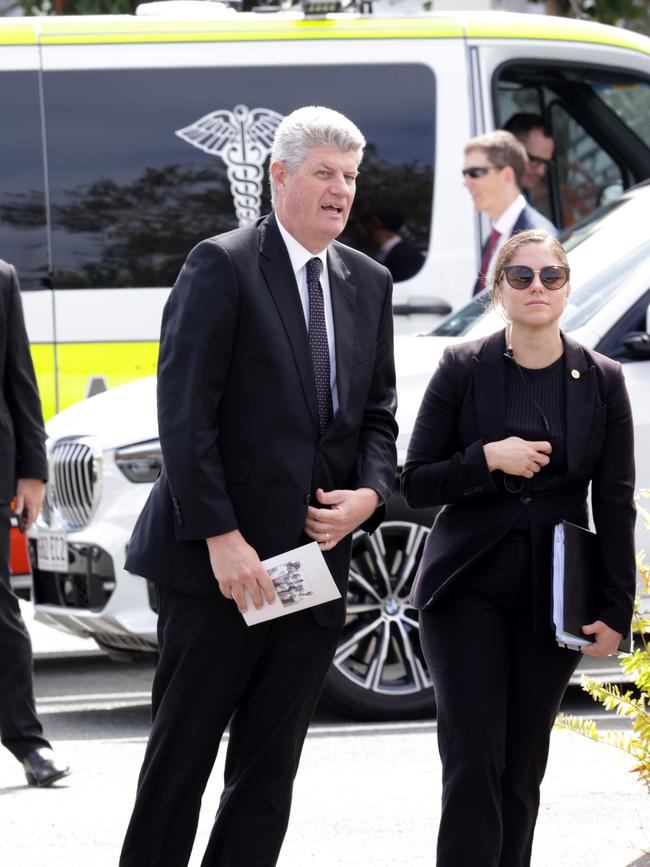 Stirling Hinchliffe MP, At the State Funeral Service for Mike Ahern AO, at Our Lady of the Rosary Catholic Church, Caloundra, on Friday 25th August 2023 - Photo Steve Pohlner